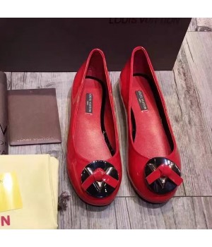 Louis Vuitton Lucky Charm Patent Calfskin Flat Ballerina Red (GD2083-6102004 )