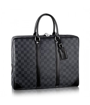 Louis Vuitton N41125 Porte-Documents Voyage Briefcase Damier Graphite Canvas