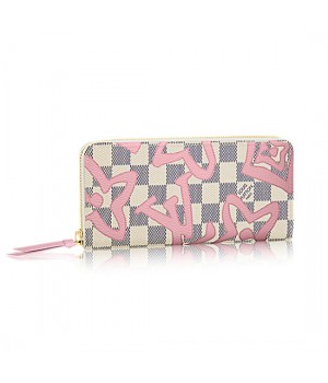 Louis Vuitton N60099 Clemence Wallet Damier Azur Canvas