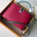 Louis Vuitton Taurillon Calfskin Multicolor Capucines BB Bag M51779 Fuchsia/Grey/Blue 2019 (F-9010237 )