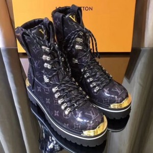 Louis Vuitton Black Monogram Glaze Canvas LV Outland Ankle Boot 1A4K2J 2019 (GD5002-8121437 )